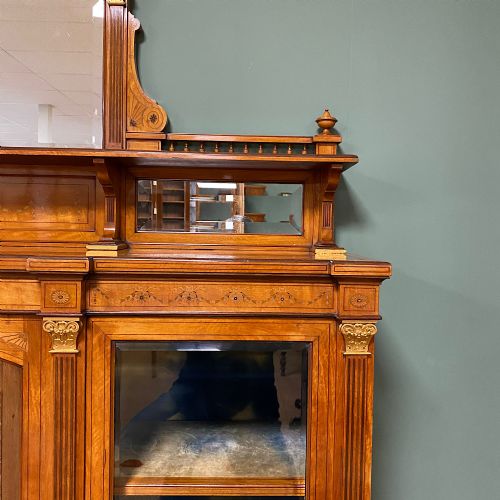 SPECTACULAR VICTORIAN SATINWOOD ANTIQUE SIDEBOARD - ADDITIONAL PHOTO 2