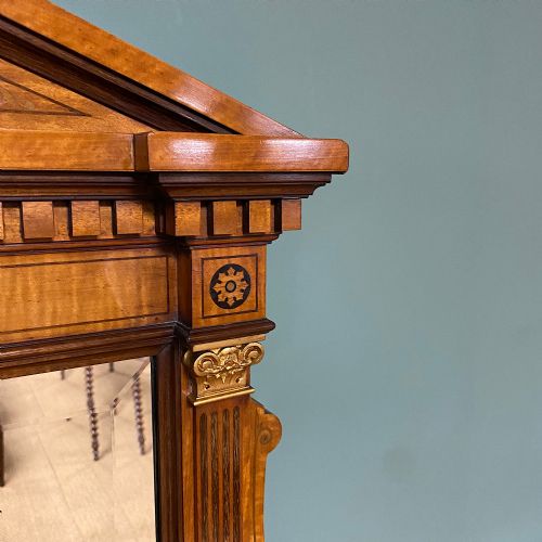 SPECTACULAR VICTORIAN SATINWOOD ANTIQUE SIDEBOARD - ADDITIONAL PHOTO 4