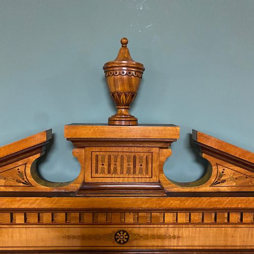 SPECTACULAR VICTORIAN SATINWOOD ANTIQUE SIDEBOARD - ADDITIONAL PHOTO 5