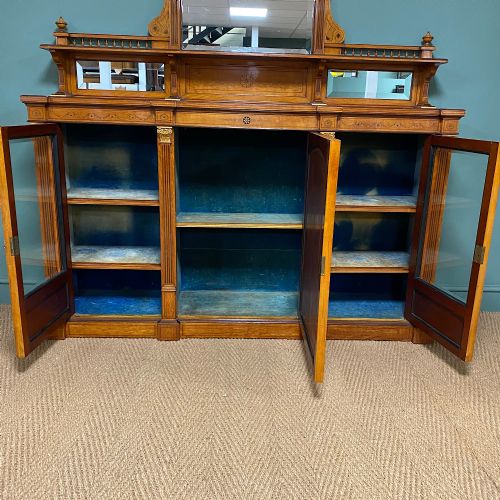 SPECTACULAR VICTORIAN SATINWOOD ANTIQUE SIDEBOARD - ADDITIONAL PHOTO 6
