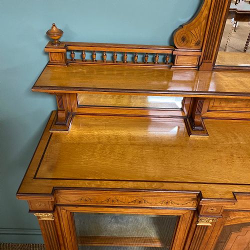 SPECTACULAR VICTORIAN SATINWOOD ANTIQUE SIDEBOARD - ADDITIONAL PHOTO 7