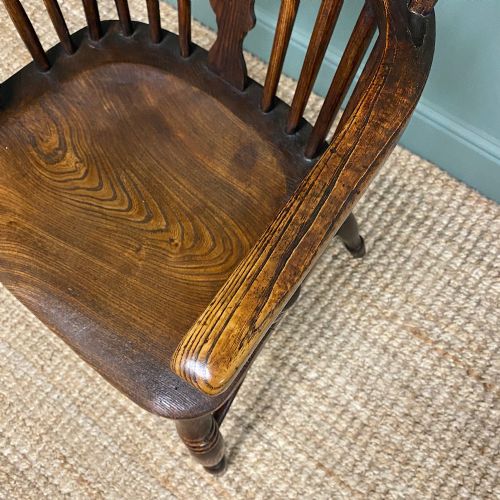 VICTORIAN COUNTRY OAK ANTIQUE WINDSOR CHAIR - ADDITIONAL PHOTO 1
