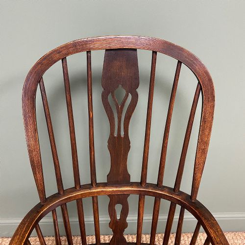 VICTORIAN COUNTRY OAK ANTIQUE WINDSOR CHAIR - ADDITIONAL PHOTO 2