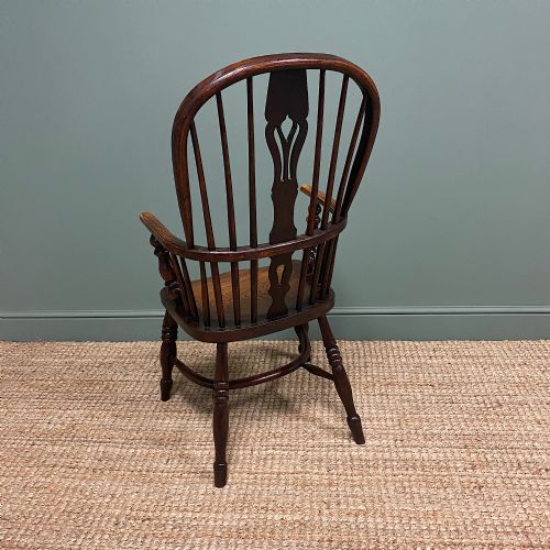 VICTORIAN COUNTRY OAK ANTIQUE WINDSOR CHAIR - ADDITIONAL PHOTO 3