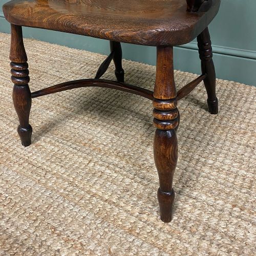 VICTORIAN COUNTRY OAK ANTIQUE WINDSOR CHAIR - ADDITIONAL PHOTO 5