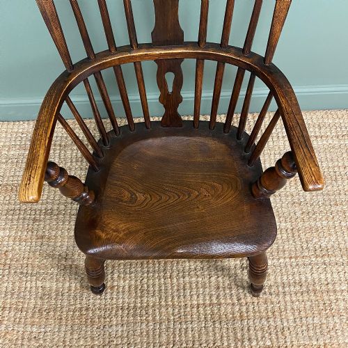 VICTORIAN COUNTRY OAK ANTIQUE WINDSOR CHAIR - ADDITIONAL PHOTO 7
