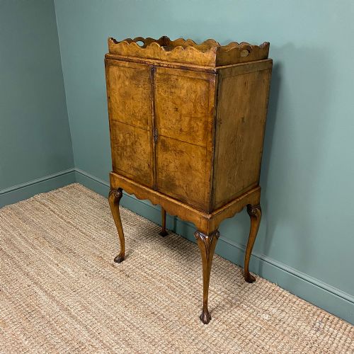 SPECTACULAR WALNUT QUEEN ANNE DESIGN DRINKS CABINET - ADDITIONAL PHOTO 7