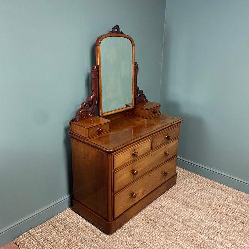 SPECTACULAR VICTORIAN MAHOGANY ANTIQUE DRESSING TABLE - ADDITIONAL PHOTO 1