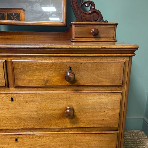SPECTACULAR VICTORIAN MAHOGANY ANTIQUE DRESSING TABLE - ADDITIONAL PHOTO 4