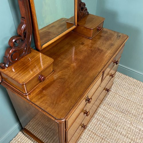 SPECTACULAR VICTORIAN MAHOGANY ANTIQUE DRESSING TABLE - ADDITIONAL PHOTO 5