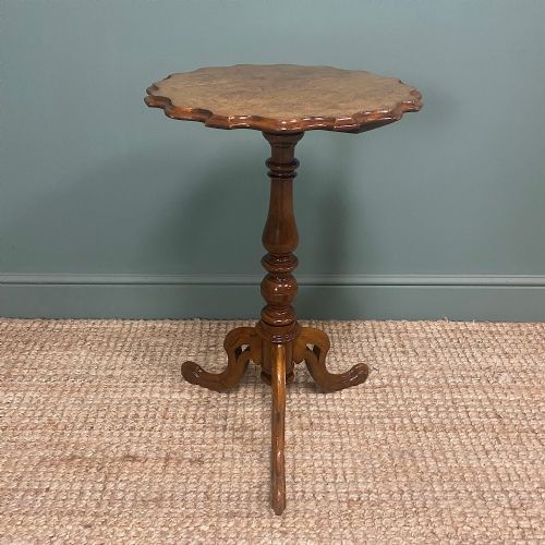 ELEGANT VICTORIAN WALNUT OCCASIONAL ANTIQUE LAMP TABLE - ADDITIONAL PHOTO 2