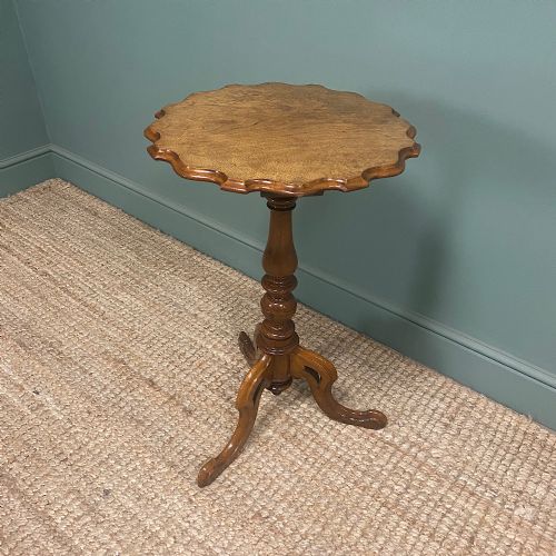 ELEGANT VICTORIAN WALNUT OCCASIONAL ANTIQUE LAMP TABLE - ADDITIONAL PHOTO 3