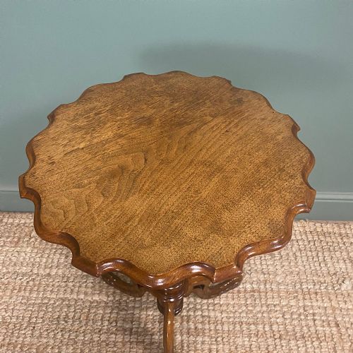 ELEGANT VICTORIAN WALNUT OCCASIONAL ANTIQUE LAMP TABLE - ADDITIONAL PHOTO 5