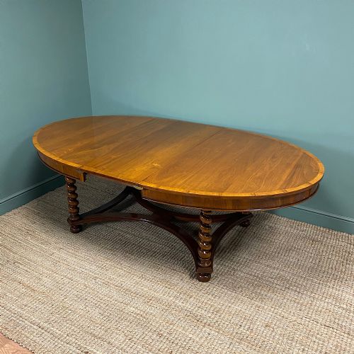 LARGE EDWARDIAN ANTIQUE DINING TABLE - ADDITIONAL PHOTO 3