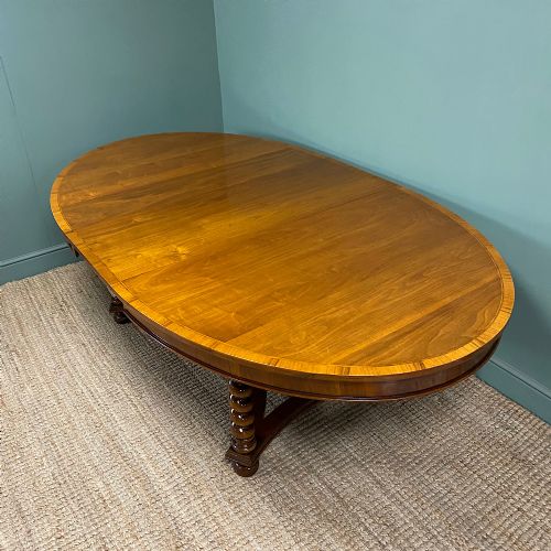 LARGE EDWARDIAN ANTIQUE DINING TABLE - ADDITIONAL PHOTO 4