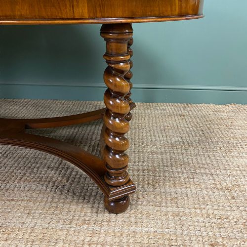 LARGE EDWARDIAN ANTIQUE DINING TABLE - ADDITIONAL PHOTO 5