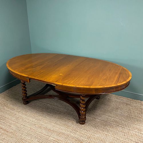 LARGE EDWARDIAN ANTIQUE DINING TABLE - ADDITIONAL PHOTO 9