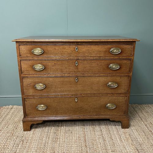 george iii golden oak antique chest of drawers - CATEGORY: ANTIQUE CHEST OF DRAWERS - DATED GEORGIAN