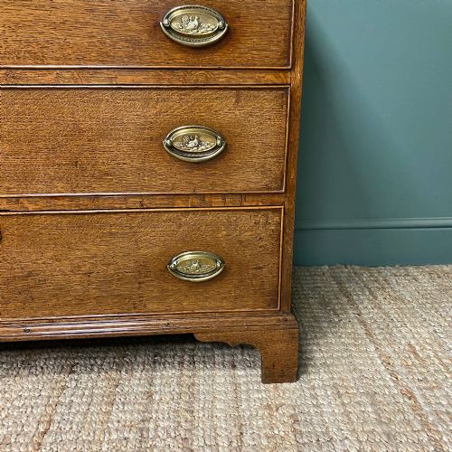 GEORGE III GOLDEN OAK ANTIQUE CHEST OF DRAWERS - ADDITIONAL PHOTO 3