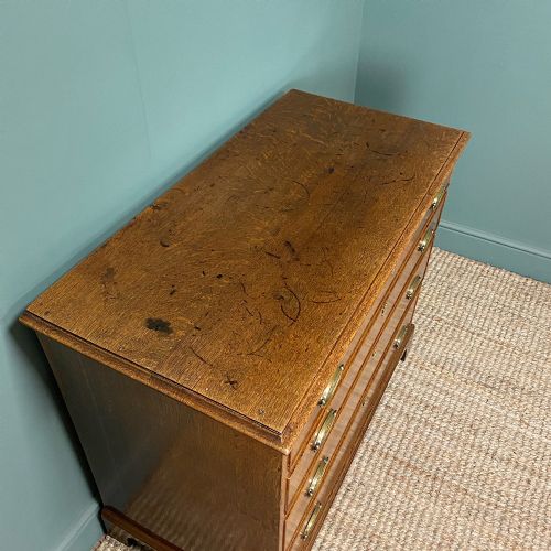 GEORGE III GOLDEN OAK ANTIQUE CHEST OF DRAWERS - ADDITIONAL PHOTO 6