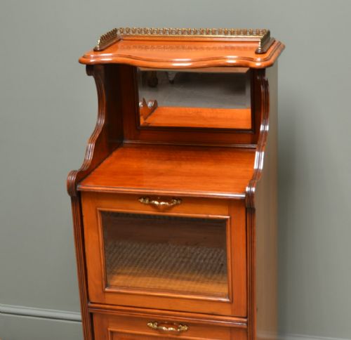 VICTORIAN WALNUT ANTIQUE SIDE CABINET - ADDITIONAL PHOTO 2