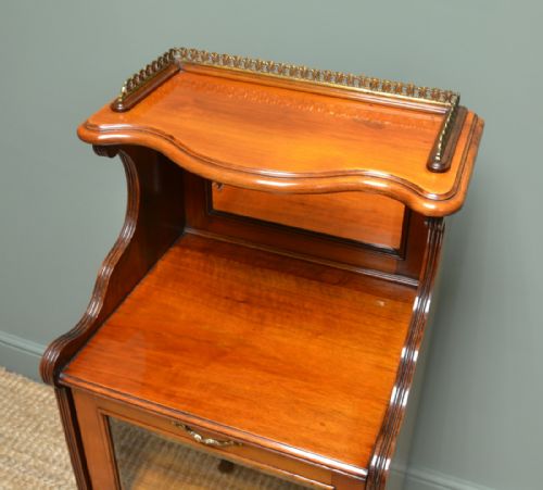 VICTORIAN WALNUT ANTIQUE SIDE CABINET - ADDITIONAL PHOTO 6