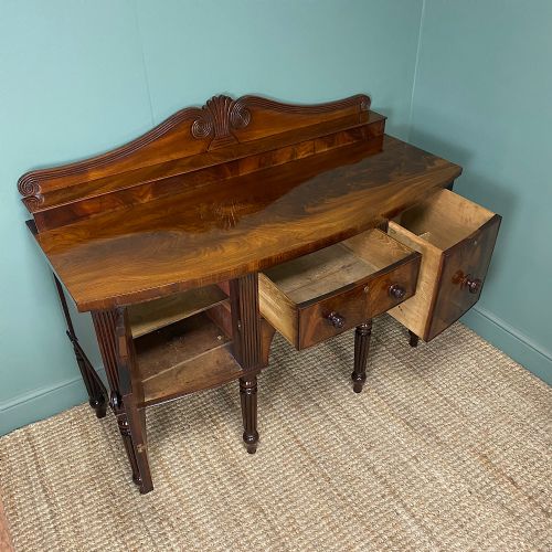 FINE QUALITY MAHOGANY REGENCY BOW FRONTED ANTIQUE SIDEBOARD - ADDITIONAL PHOTO 7