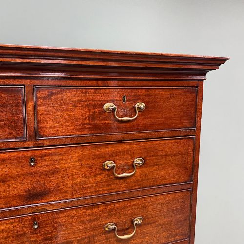 SUPERB QUALITY GEORGIAN MAHOGANY ANTIQUE CHEST ON CHEST - ADDITIONAL PHOTO 1