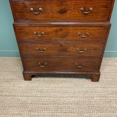SUPERB QUALITY GEORGIAN MAHOGANY ANTIQUE CHEST ON CHEST - ADDITIONAL PHOTO 2