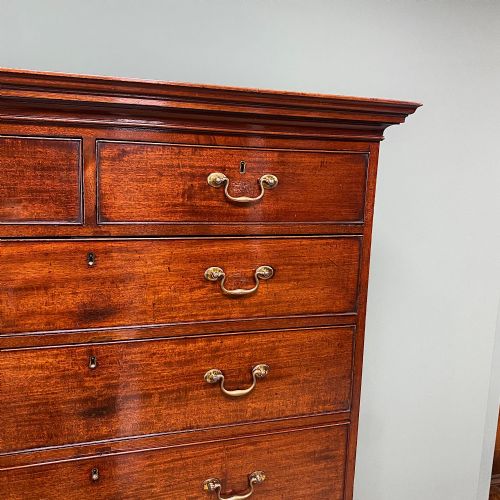 SUPERB QUALITY GEORGIAN MAHOGANY ANTIQUE CHEST ON CHEST - ADDITIONAL PHOTO 5