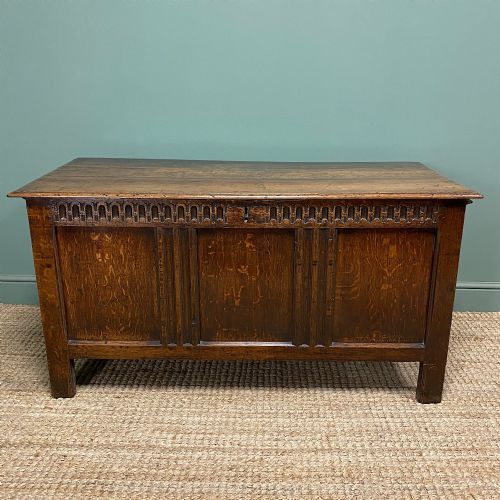 country oak early 18th century antique coffer - CATEGORY: ANTIQUE CHESTS - DATED 18TH CENTURY