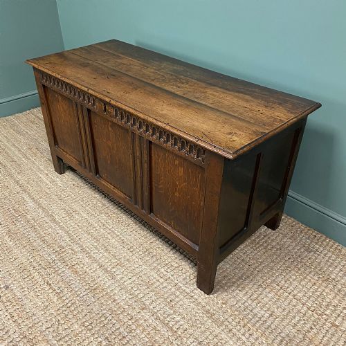 COUNTRY OAK EARLY 18TH CENTURY ANTIQUE COFFER - ADDITIONAL PHOTO 1