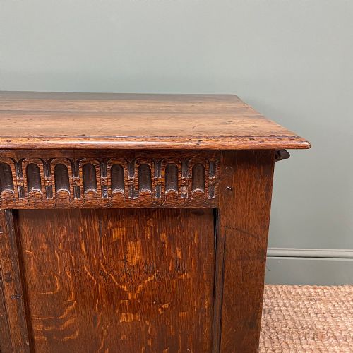 COUNTRY OAK EARLY 18TH CENTURY ANTIQUE COFFER - ADDITIONAL PHOTO 2