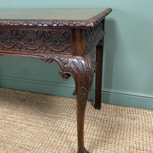 OUTSTANDING VICTORIAN ANTIQUE CONSOLE TABLE - ADDITIONAL PHOTO 2