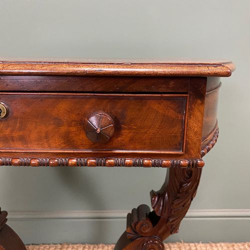 ELEGANT REGENCY MAHOGANY ANTIQUE SIDE TABLE - ADDITIONAL PHOTO 5