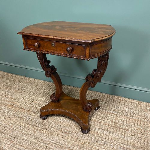 ELEGANT REGENCY MAHOGANY ANTIQUE SIDE TABLE - ADDITIONAL PHOTO 6