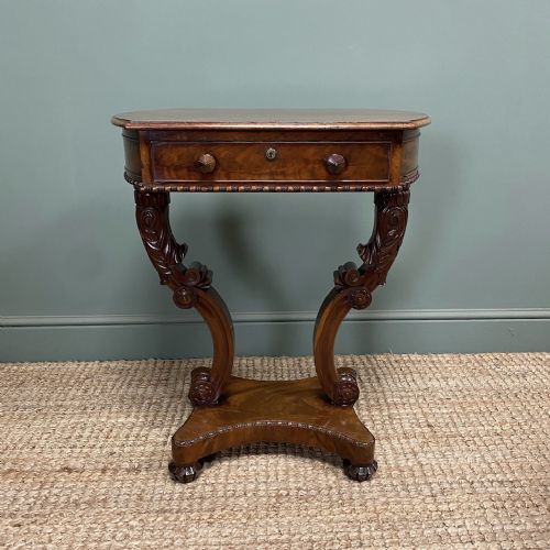 ELEGANT REGENCY MAHOGANY ANTIQUE SIDE TABLE - ADDITIONAL PHOTO 7