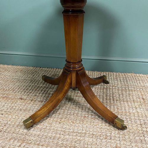 QUALITY SMALL MAHOGANY ANTIQUE DRUM TABLE - ADDITIONAL PHOTO 1