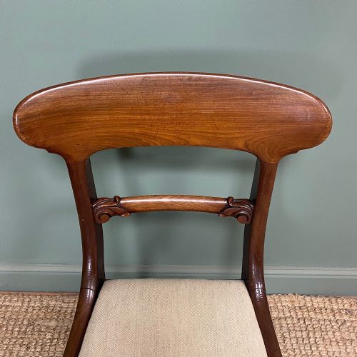 SET OF 4 WILLIAM IV MAHOGANY ANTIQUE DINING CHAIRS - ADDITIONAL PHOTO 2