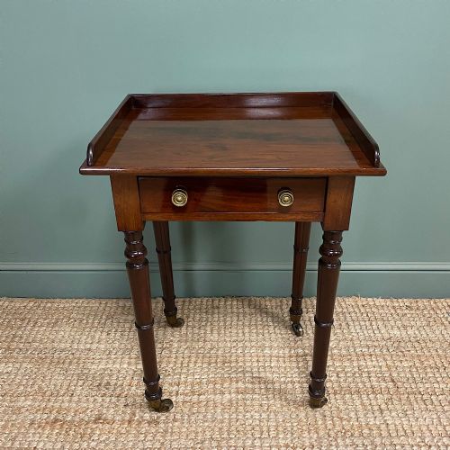 SMALL VICTORIAN MAHOGANY ANTIQUE SIDE TABLE - ADDITIONAL PHOTO 3