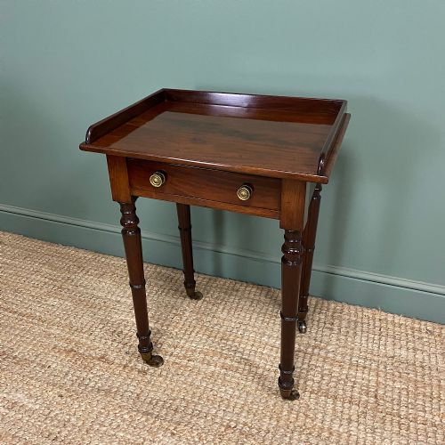 SMALL VICTORIAN MAHOGANY ANTIQUE SIDE TABLE - ADDITIONAL PHOTO 4