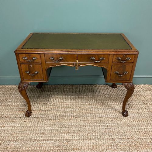 EDWARDIAN MAHOGANY ANTIQUE WRITING DESK - ADDITIONAL PHOTO 1