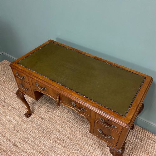 EDWARDIAN MAHOGANY ANTIQUE WRITING DESK - ADDITIONAL PHOTO 2