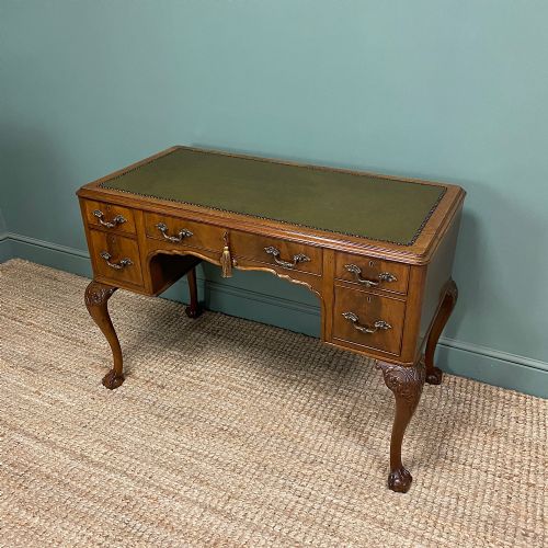 EDWARDIAN MAHOGANY ANTIQUE WRITING DESK - ADDITIONAL PHOTO 6