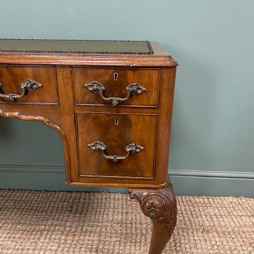 EDWARDIAN MAHOGANY ANTIQUE WRITING DESK - ADDITIONAL PHOTO 7