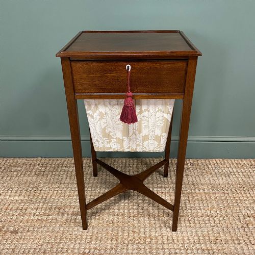 georgian mahogany antique sewing table - CATEGORY: ANTIQUE TABLES - DATED GEORGIAN