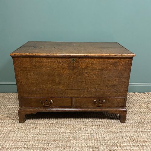 STUNNING GEORGIAN WARM OAK ANTIQUE MULE CHEST - ADDITIONAL PHOTO 2