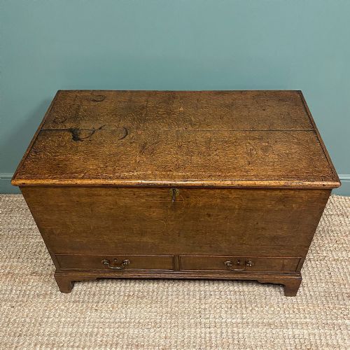 STUNNING GEORGIAN WARM OAK ANTIQUE MULE CHEST - ADDITIONAL PHOTO 5