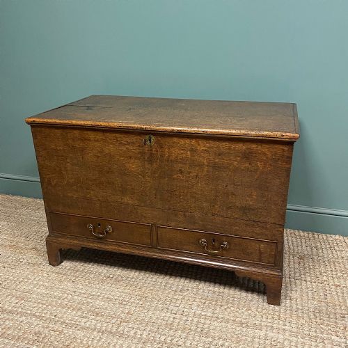 STUNNING GEORGIAN WARM OAK ANTIQUE MULE CHEST - ADDITIONAL PHOTO 6