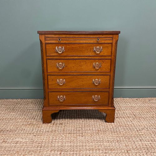 unusual small edwardian mahogany antique bachelors chest - CATEGORY: ANTIQUE CHEST OF DRAWERS - DATED EDWARDIAN